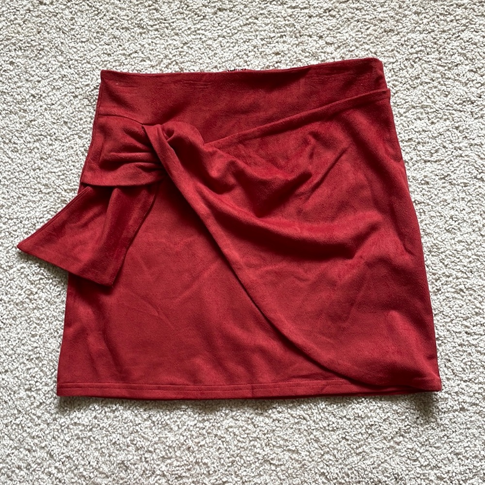 Super soft wrap skirt, gently worn, back zipper and hook closure.